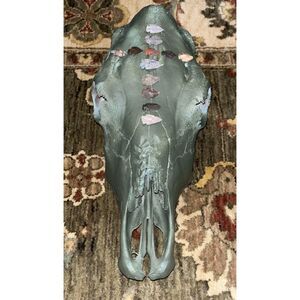 Arrowhead Cross Cow Skull Western Farm Wall Decor Greyish